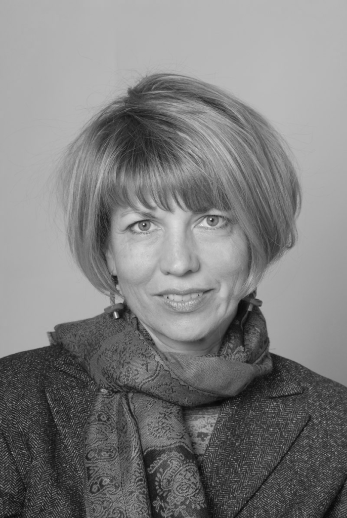 Helga Schmid black and white profile